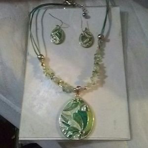 Earrings and necklaces